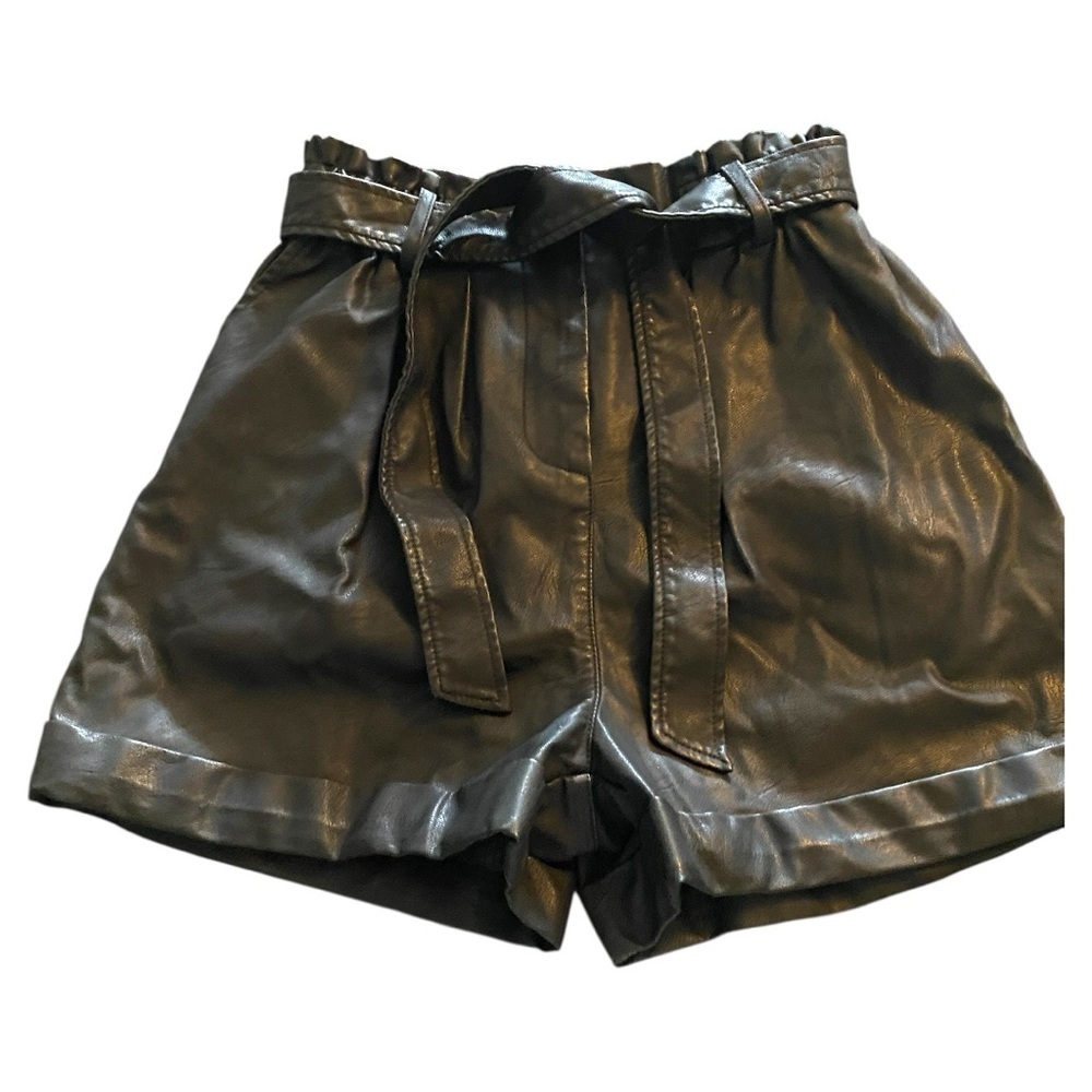 FRNCH High Waist Black Luxe Shorts